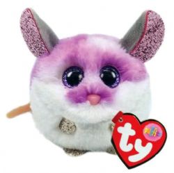 PELUCHE TY BEANIE BALLS - COLBY SOURIS MAUVE PUFFIES 4